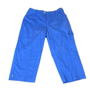 Chico's Women's Royal Blue Cargo Capri Pants Size 0.5/6